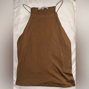 Brown halter top